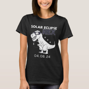 Kids Solar Eclipse T Rex 04.08.2024 Dino Fun Toddl T-Shirt