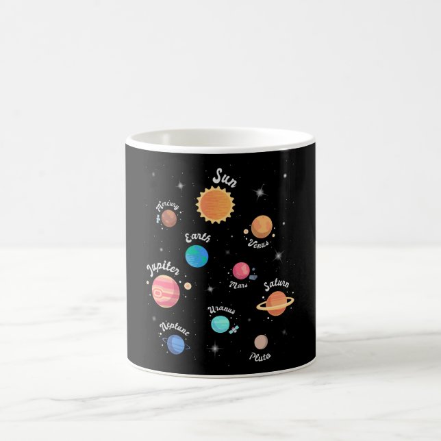 Kids Solar System Planets Knowledge Outer Space Coffee Mug (Center)