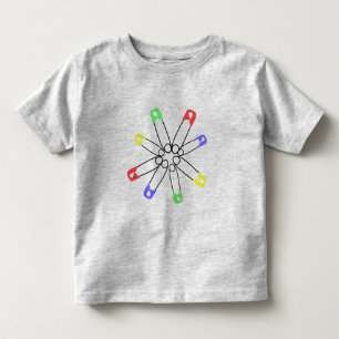 Kids Solidarity Resist Rainbow Safety Pin Toddler T-shirt