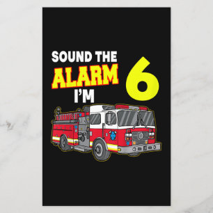 Kids Sound Alarm Im 6 Kids Fire Truck Firefighter