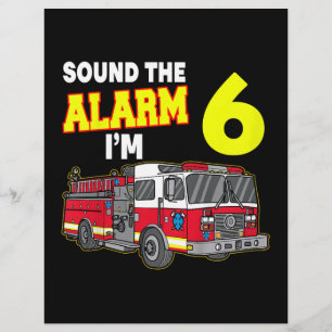 Kids Sound Alarm Im 6 Kids Fire Truck Firefighter Letterhead
