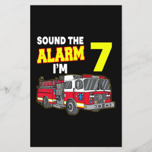 Kids Sound Alarm Im 7 Kids Fire Truck Firefighter Flyer