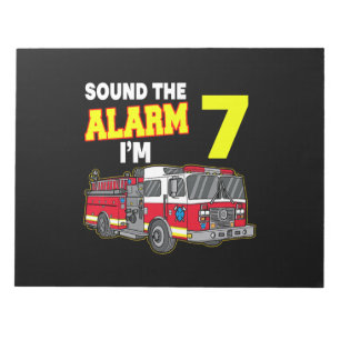 Kids Sound Alarm Im 7 Kids Fire Truck Firefighter Notepad