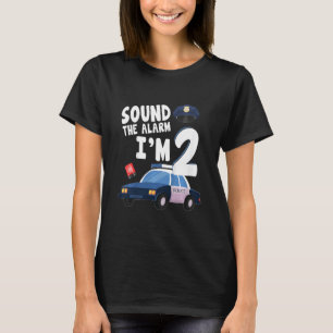 Kids Sound The Alarm It's My 2nd Birthday 2 Years T-Shirt