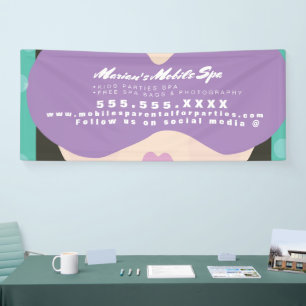 Kids Spa Business Party Rentals Mobile Bus Banner