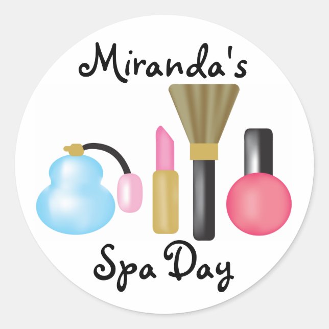 Kids Spa Party Stickers (Front)