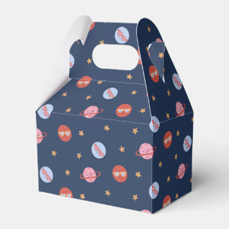 Kids Space Mini Pattern with Planets & Stars Favor Box