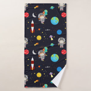 Kids Space Theme Pattern Bath Towel