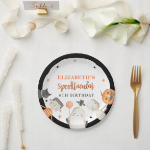 Kids Spooktacular Halloween Birthday Party Paper P Paper Plate
