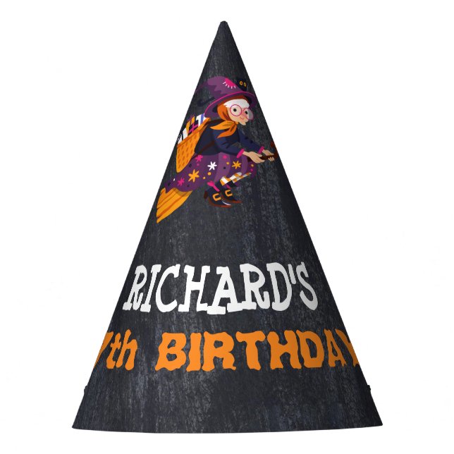 Kids Spooky Halloween Costume Birthday Party Hat (Front)