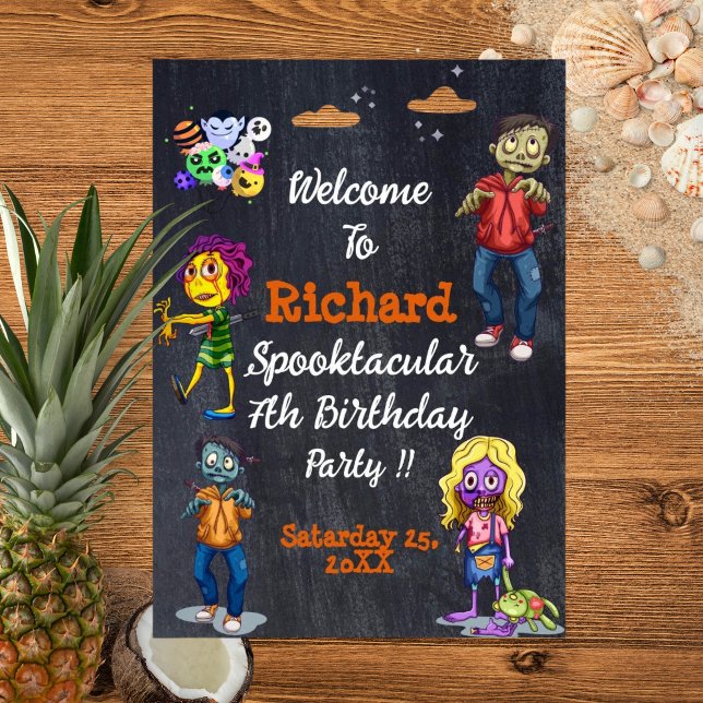 Kids Spooky Halloween Costume Birthday Poster (Creator Uploaded)