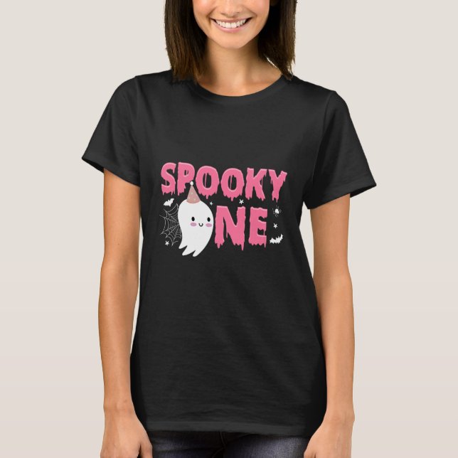 Kids Spooky One 1st Birthday Girl Outfit 1 Year  T-Shirt (Front)