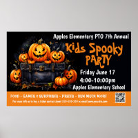 Kids spooky party Fundraiser PTO PTA Church Banner