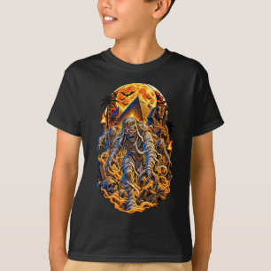 Kids Spooky Zombie Mummy Halloween Horror Graphic T-Shirt