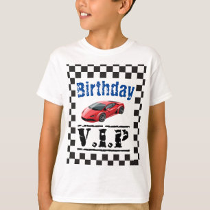 Kids Sports Racing Car Birthday VIP T-Shirt