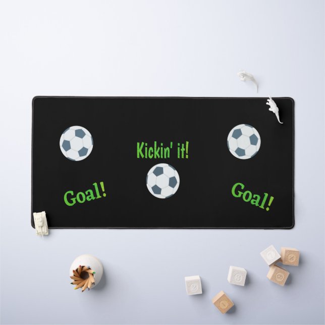 Kids Sports Soccer Fun Desk Mat (Kids Table)