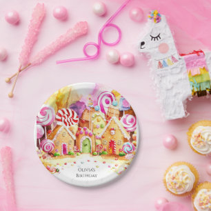 Kids' Sprinkle Candyland Birthday Paper Plate