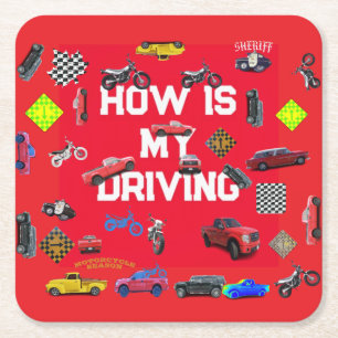 kids  square paper coaster