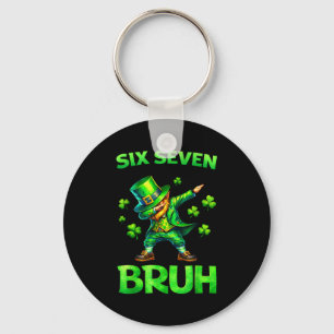 Kids st patricks day 67 leprechaun dab six seven keychain