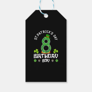 Kids St. Patrick's Day Birthday 8th 2015 T-Shirt Gift Tags