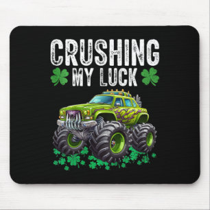 Kids St Patricks Day Boys Kids Crushing My Luck Mo Mouse Pad