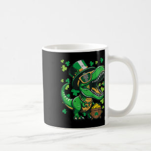 Kids St Patricks Day Dinosaur Saint Pattys Trex Bo Coffee Mug