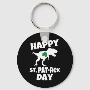 Kids St Patricks Day Dinosaur T-rex Funny Toddler  Keychain