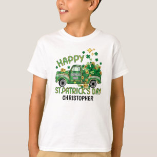 Kids St Patricks Day Fun Customizable Design Name T-Shirt