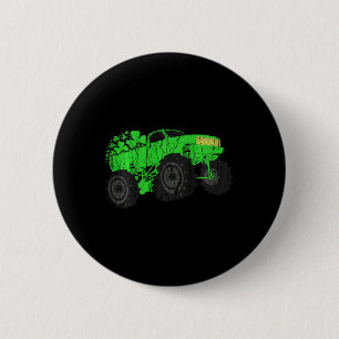Kids St Patricks Day Irish Clovers Shamrocks Monst 2 Inch Round Button