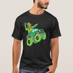 Kids St Patricks Day Leprechaun Monster Truck Luck T-Shirt