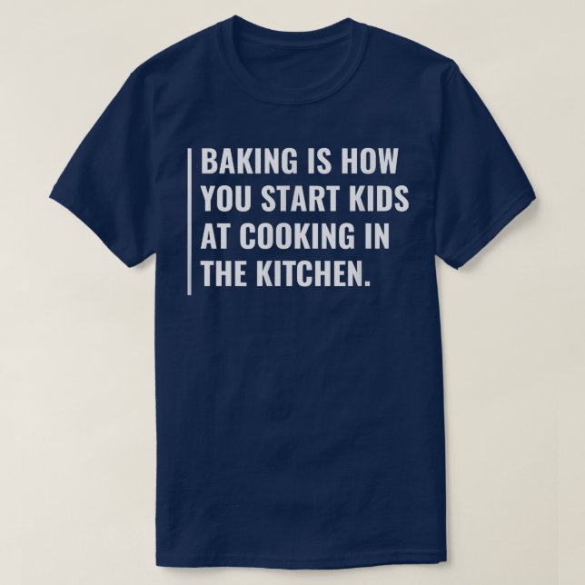 Kids Start Cooking With Baking T-Shirt (Design Front)