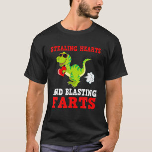 Kids Stealing Hearts And Blasting Farts T Rex T-Shirt