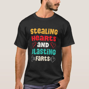 Kids Stealing Hearts & Blasting Farts Funny Child  T-Shirt