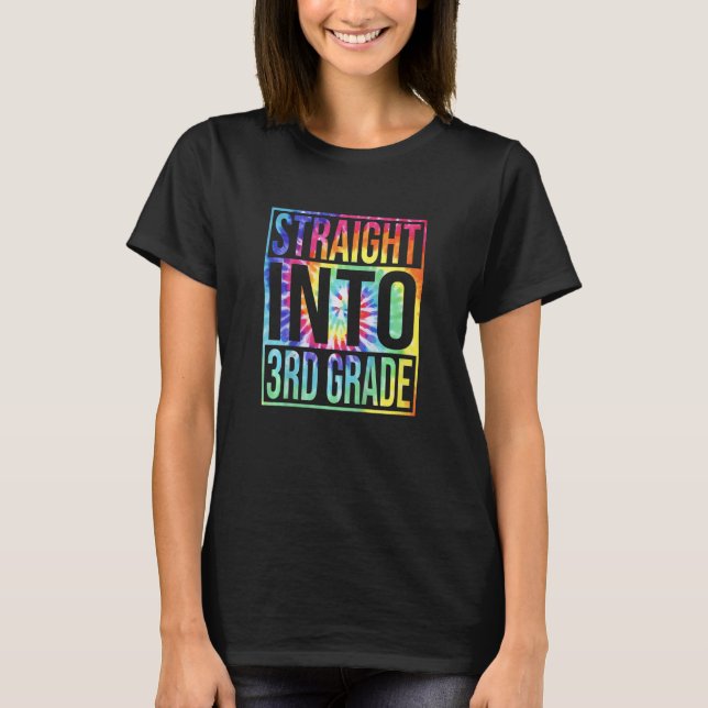 Kids Straight Into 3rd Grade First Day Of School B T-Shirt (Front)