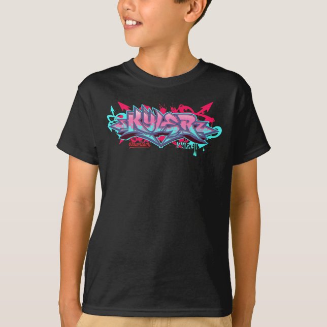 Kids Streetwear: Kyler Graffiti T-Shirt (Front)