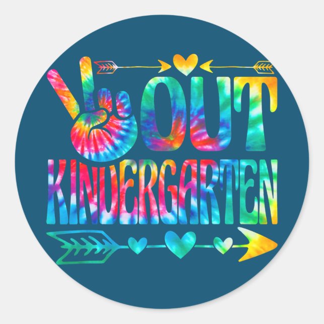 Kids Student Graduation Out Kindergarten Last Day Classic Round Sticker (Front)