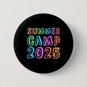 Kids Summer Camp 2025 Camping Director Crew Host C 2 Inch Round Button