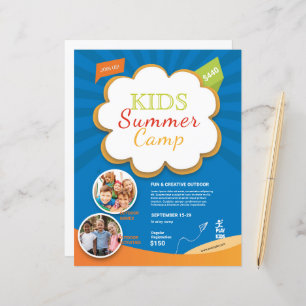 Kids summer camp flyer template