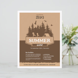Kids summer camp flyer template 