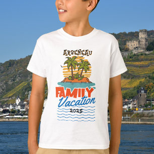 Kids Sunset Family Cruise Personalize T-Shirt