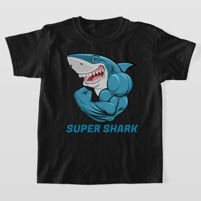 Kid's Super Shark T-Shirt (Laydown)