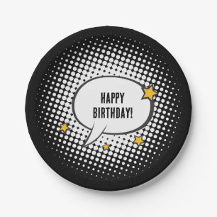Kids Superhero Cartoon Movie Party  Paper Plate