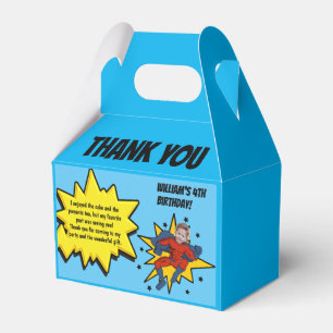 Kids Superhero Photo Thank You Birthday Party  Favor Box