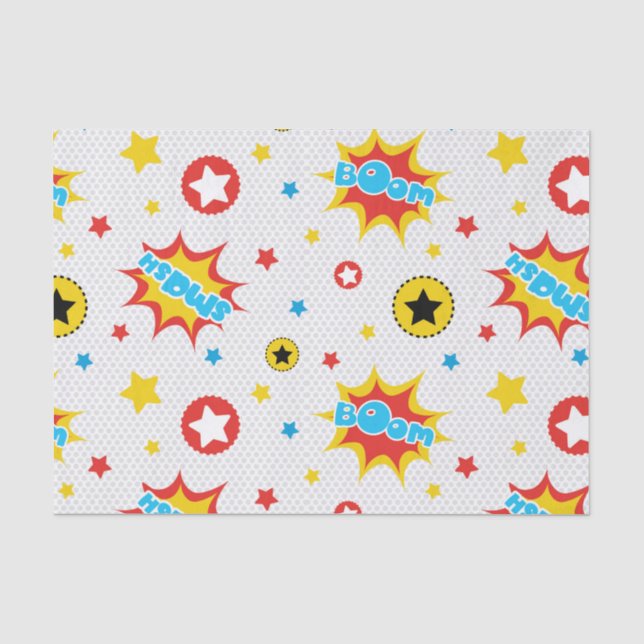 Kids Superhero Tissue Paper (Front)