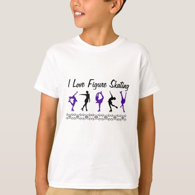 Kids Sweatshirt I love figure skating T-Shirt (Front)