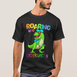 Kids T-Rex Dinosaur Sunglasses Boys Kindergarten H T-Shirt