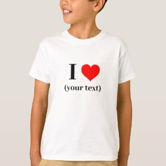 Kid's T-Shirt - Custom I heart (your text)