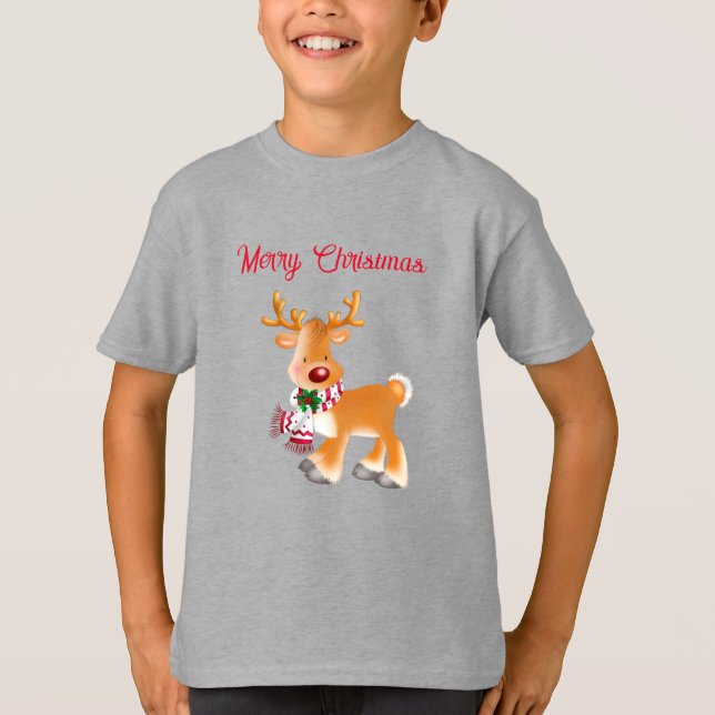 Kids T-Shirt Holiday Rudolph (Front)