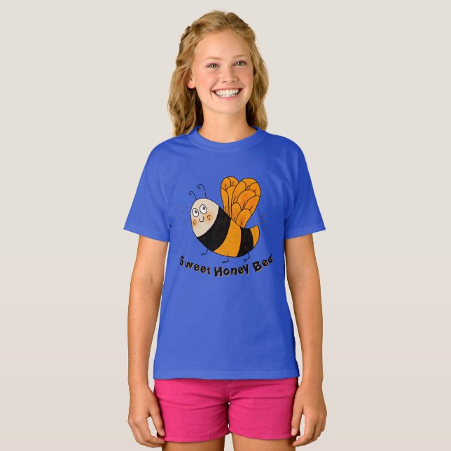 Kids T Shirt with Bee Graphic (Front Full)