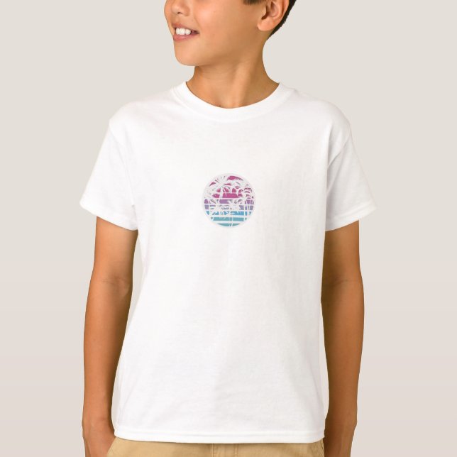 Kids T-Shirts Personalized Palm Tree Design (Front)